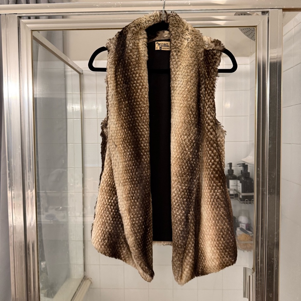 Show Me Your MuMu Tan Faux Fur Vest